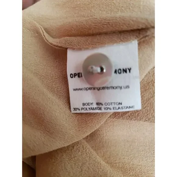 Opening Ceremony Dress Sz S Small Crochet Mesh Knit A-line High Neck Sheer (B1 - Picture 6 of 7